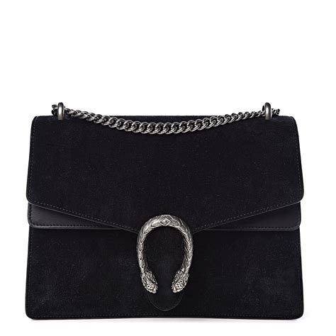 gucci suede medium dionysus shoulder bag black|gucci dionysus bag suede.